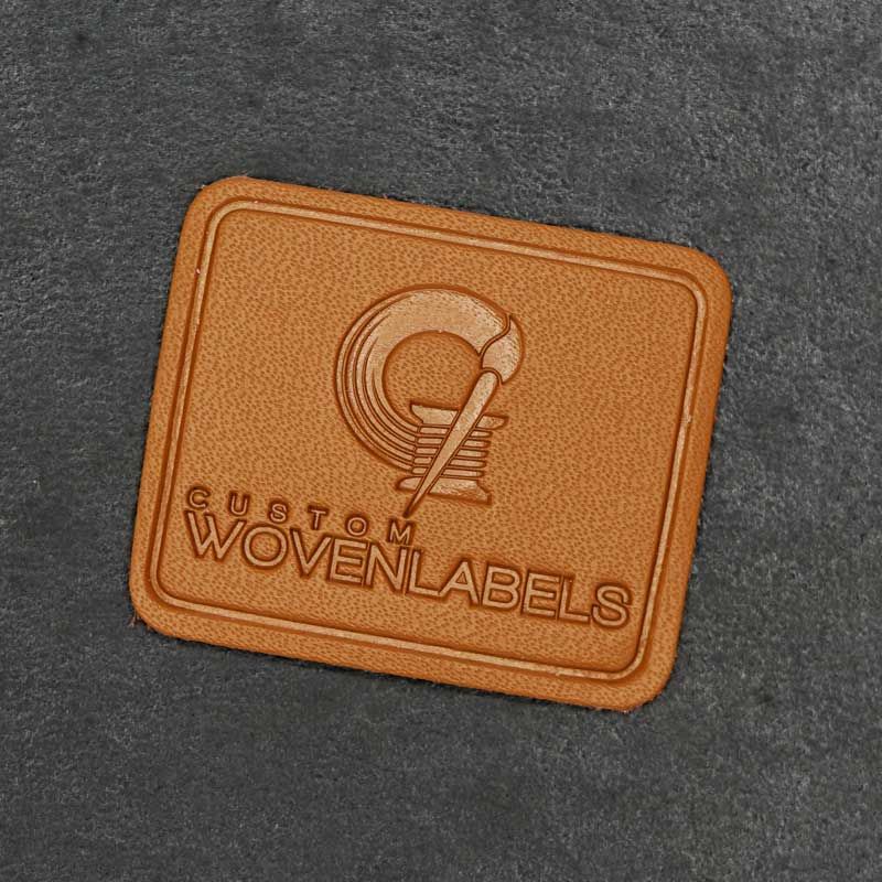Personalized Leather Jean Patches Embossed Leather Garment Tags