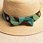 custom woven ribbon trim on hat