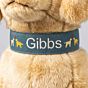 custom woven ribbon for collar on plush