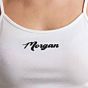 black heat transfer label on white tank