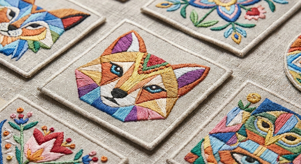High-detail embroidered patches demonstrating precise stitching and complex design capabilities